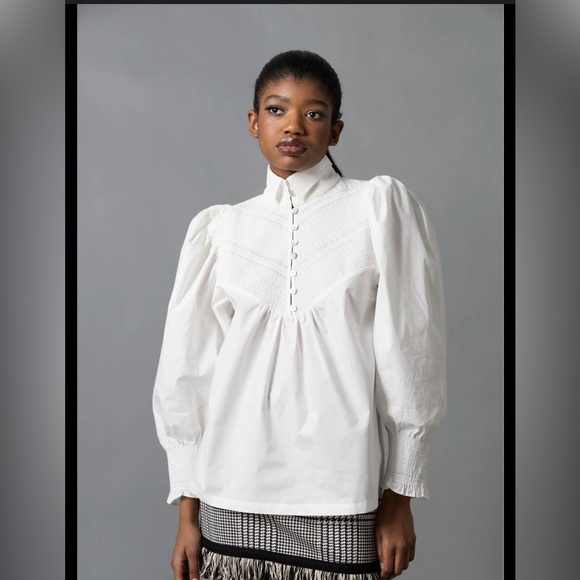 Love Binetti Tops - love binetti emma white shirt sz L